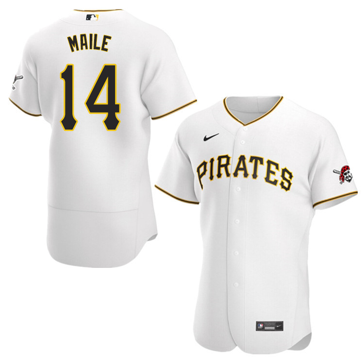 Nike Men #14 Luke Maile Pittsburgh Pirates Baseball Jerseys Sale-White